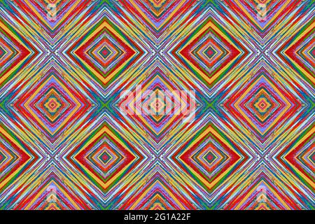 Colorful seamless pattern, abstract geometric background Stock Photo