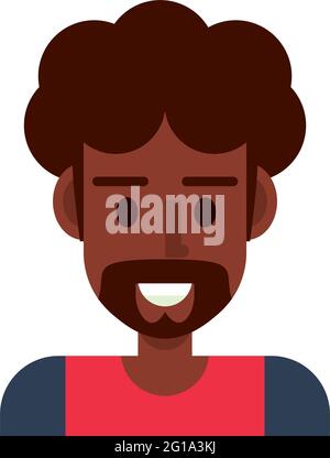 young afro bearded man character Stock Vector Image & Art - Alamy