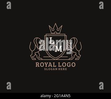 LM Letter Royal Luxury Logo template in vector art for luxurious ...