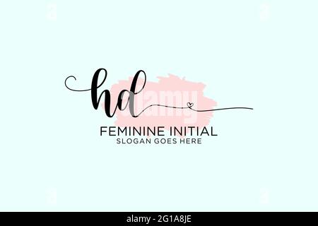 HD beauty monogram and elegant logo design handwriting logo of initial signature, wedding, fashion, floral and botanical with creative template. Stock Vector
