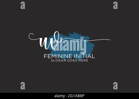 UV initial wedding monogram logo design Stock Vector Image & Art - Alamy