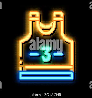 Volleyball T-shirt neon glow icon illustration Stock Vector