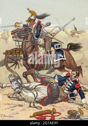 SOLDATS DE PLOMB DELPRADO, CAVALIER 54 mm, sergent au 2ème régiment de dragons anglais, Premier