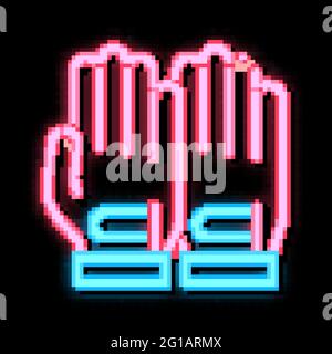Golf Sportive Gloves neon glow icon illustration Stock Vector