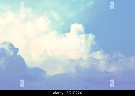 Blue sky with the white clouds Stock Photo