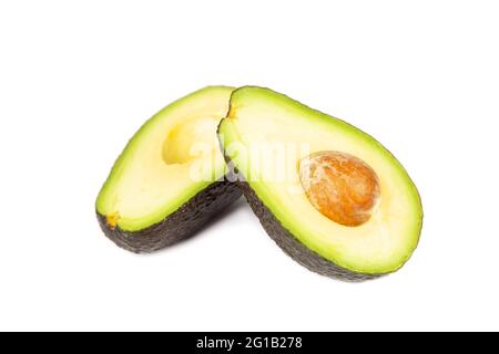 Fresh avocado on white background Stock Photo