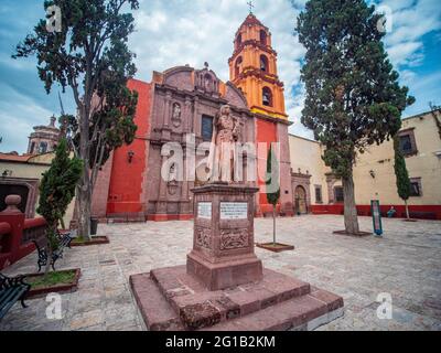 The San Francisco Church in the historic center of San Miguel de Allende, Mexico Stock Photo