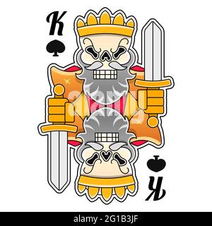 King Crown Vector Illustration hand drawn white Stock Vector