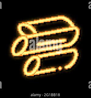 Sliced Canes neon glow icon illustration Stock Vector
