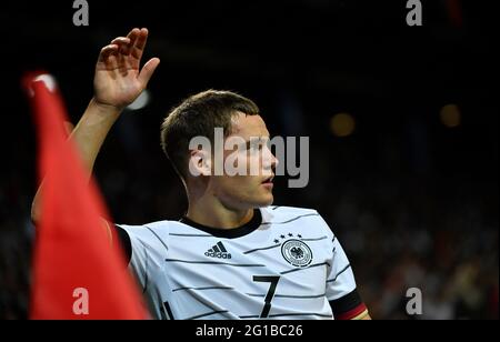 Ljubljana, Slovenia. 06th June, 2021. Football, U-21 Men: European Championship, Portugal - Germany, final round, final at Stozice stadium. Florian Wirtz (Germany) gestures. Credit: Marton Monus/dpa/Alamy Live News Stock Photo