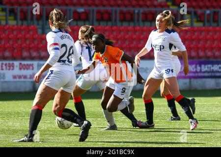 Cumbernauld, UK. 06th June, 2021. Ode Fulutudilu (#9) of Glasgow City FC during the Scottish Building Society Scottish Women's Premier League 1 Fixture Glasgow City FC vs Rangers FC, Broadwood Stadium, Cumbernauld, North Lanarkshire, 06/06/2021 | Credit: Colin Poultney/Alamy Live News Stock Photo