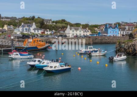 Portpatrick marina at Portpatrick a small coastal town and past ferry port on the Dumfries and Galloway peninsula on the west coast of Scotland Stock Photo