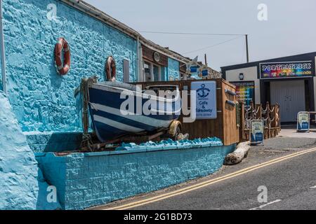 Street scenes at Portpatrick a small coastal town and past ferry port on the Dumfries and Galloway peninsula on the west coast of Scotland Stock Photo