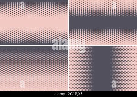 Hexagonal pattern. Geometric hexagon halftone abstract background. Vector Stock Vector