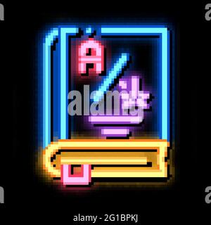 Dictionary Or Education Book neon glow icon illustration Stock Vector