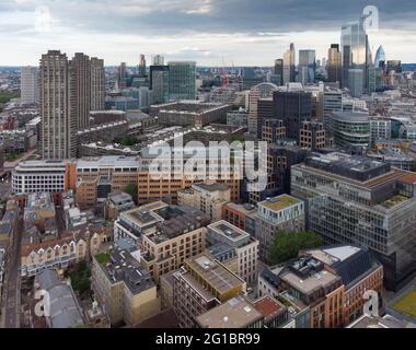 Barbican towards city of london Stock Photo