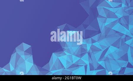 Modern polygonal blue background. Geometrical abstract shapes with gradient. For banner, poster and web design. Stock Vector