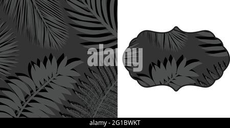 palm leaves background Stock Vector