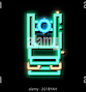 Optical Topography Equipment neon glow icon illustration Stock Vector