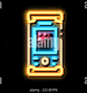 Topography Electronic Tool neon glow icon illustration Stock Vector