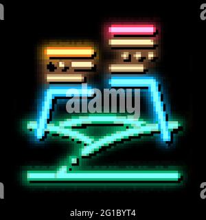 Topography Characteristics neon glow icon illustration Stock Vector