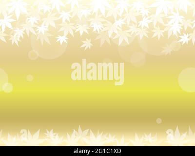 Seamless Maple Leaf Frame And Background. Vector Illustration With Text Space On A Abstract Background. Horizontally Repeatable. Stock Vector