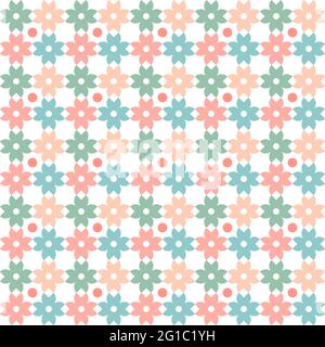 flower abstract pastel seamless background, Endless texture can be used for wallpaper, pattern fills, tilling, surface textures, gifts wrapping, fabri Stock Photo