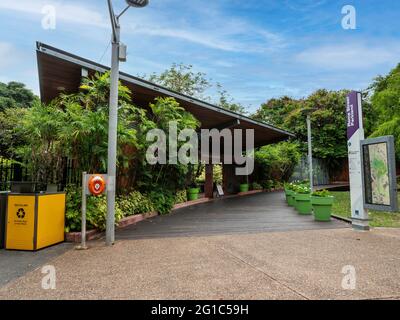 Entrance of Roma Street Parkland, spectacle garden in Brisbane Australia. Brisbane, Queensland, Australia. Stock Photo