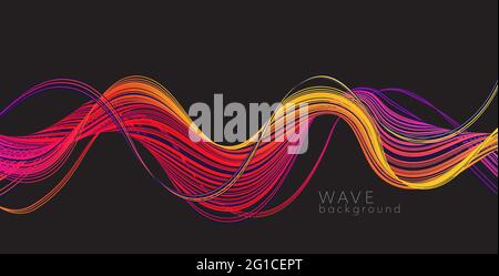 Vector abstract background with color abstract wave Stock Vector