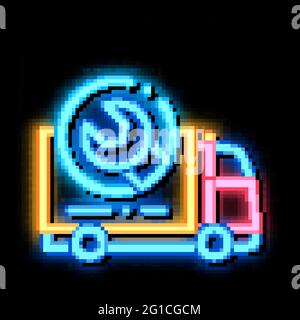 Truck Wrench neon glow icon illustration Stock Vector