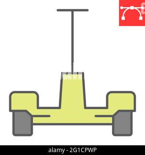 Hoverboard color line icon Stock Vector