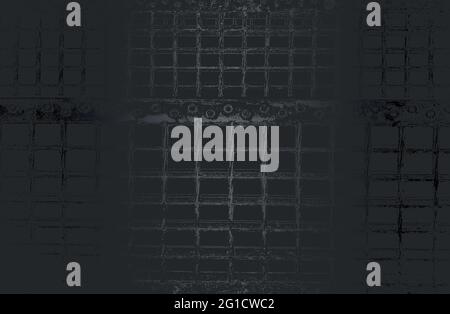 Luxury black metal gradient background with distressed metal plate texture. Vector illustration Stock Vector