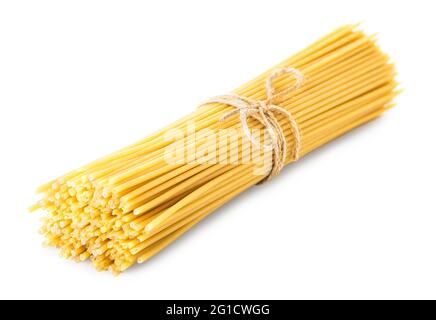 Spaghetti tied with rope Stock Photo