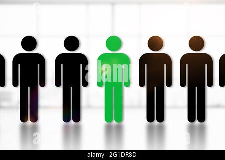 HR department hiring process for a business person job. Illustration of a business concept. Stock Photo