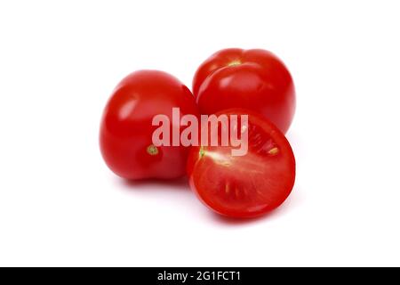 fresh red tomatoes isolated on white background Stock Photo