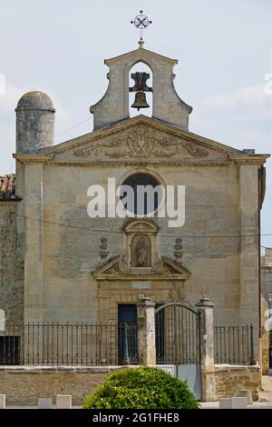 Chapelle des Penitents Gris, medieval town of Aigues-Mortes, Camargue, Gard department, Occitanie region, Mediterranean Sea, France Stock Photo