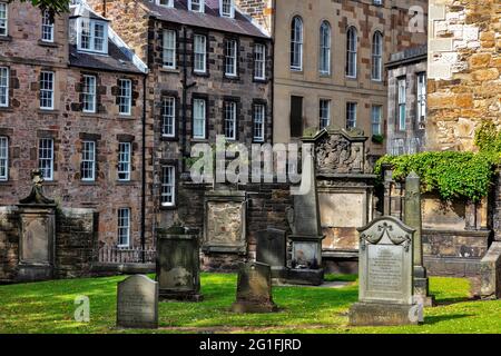 Cemetery in the city center vo Edinburgh, Scotland, United Kingdom Stock Photo