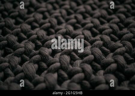 Woven thread textile seamless texture. Closeup, macro, out of focus Stock Photo