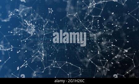complex big data and world wide connection, abstract illustration of matrix internet and big data Stock Photo