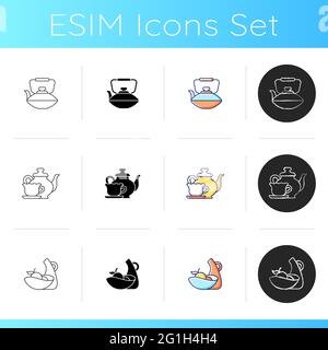 Dinner accessories icons set Stock Vector
