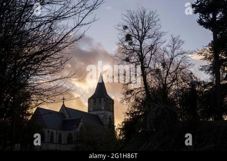 Canteleu (northern France): Church of Saint Martin, where Gustave Flaubert's funeral took place on May 11, 1880 Stock Photo