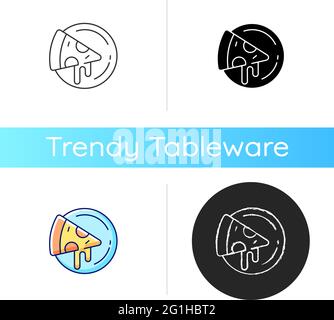 Pizza plates icon Stock Vector