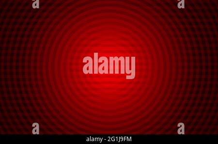 Red digital technology abstract geometric modern background with lines and concentric circles. Background with abstract dark pattern for web design. Stock Vector