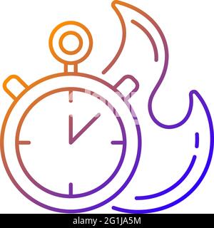 Time limit gradient linear vector icon Stock Vector