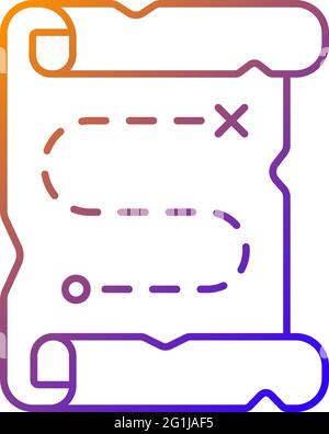 Map gradient linear vector icon Stock Vector