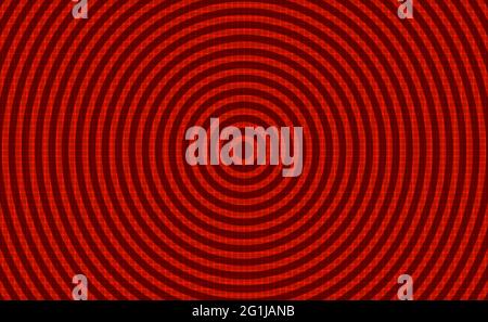 Modern abstract pattern with circles. Backdrop for game design. Vector illustration. Internet technology. Radial circles. Target red background. Stock Vector