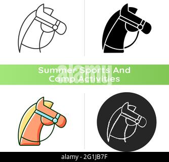 Horseback riding icon Stock Vector