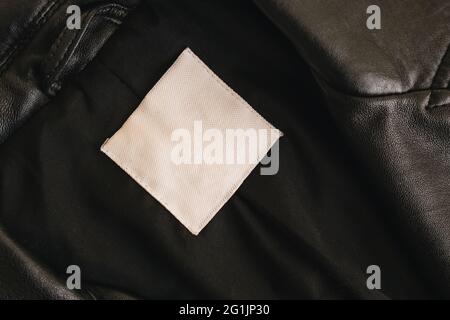 Clothing tag, label blank mockup template Stock Photo