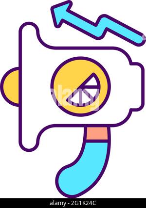 Brand promotion RGB color icon Stock Vector