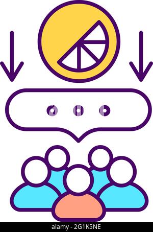 Customer feedback RGB color icon Stock Vector